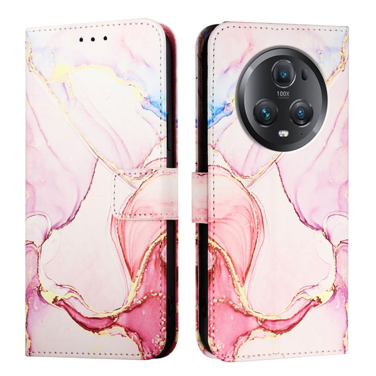 For Honor Magic5 Pro PT003 Marble Pattern Flip Leather Phone Case