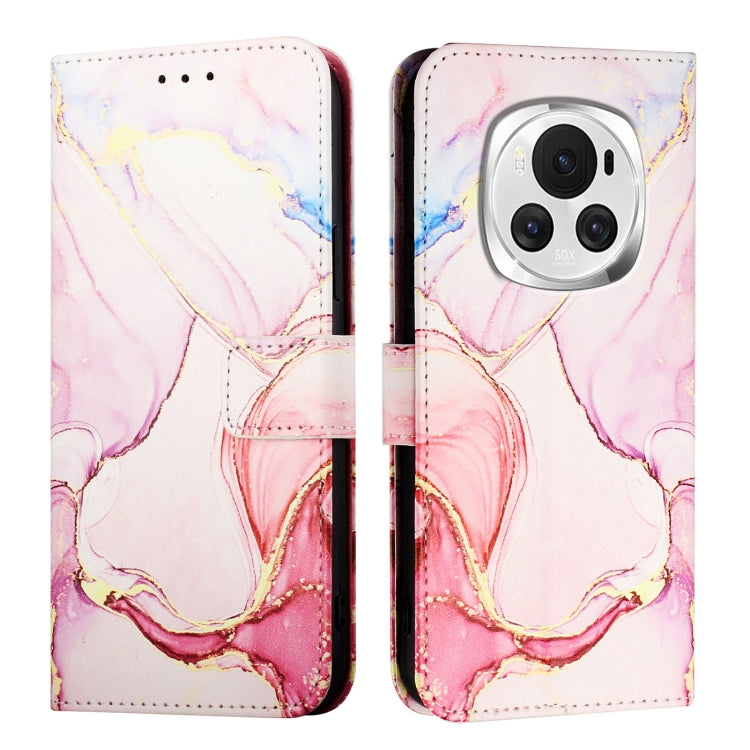 For Honor Magic6 PT003 Marble Pattern Flip Leather Phone Case