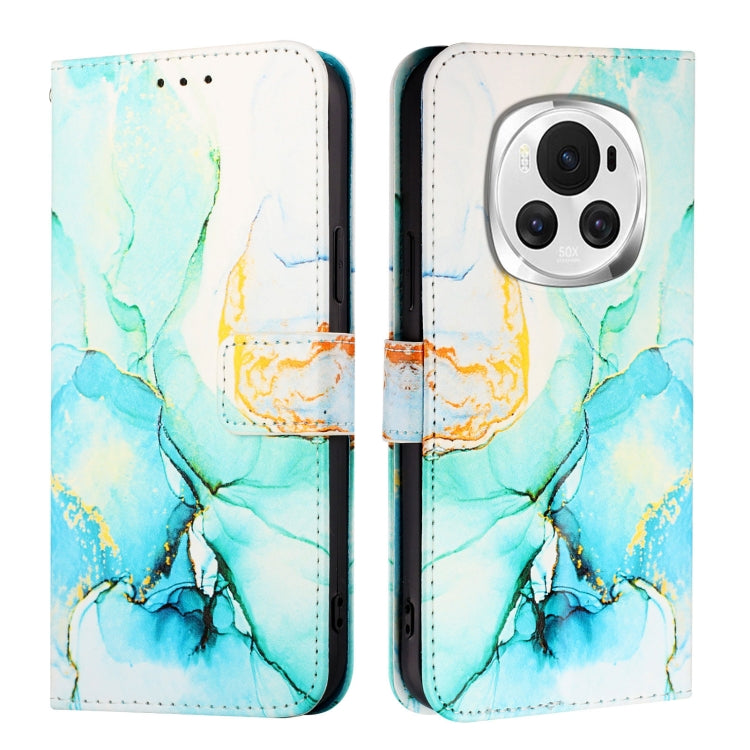 For Honor Magic6 PT003 Marble Pattern Flip Leather Phone Case