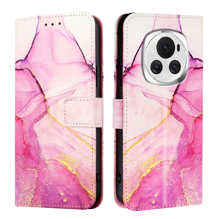 For Honor Magic6 PT003 Marble Pattern Flip Leather Phone Case