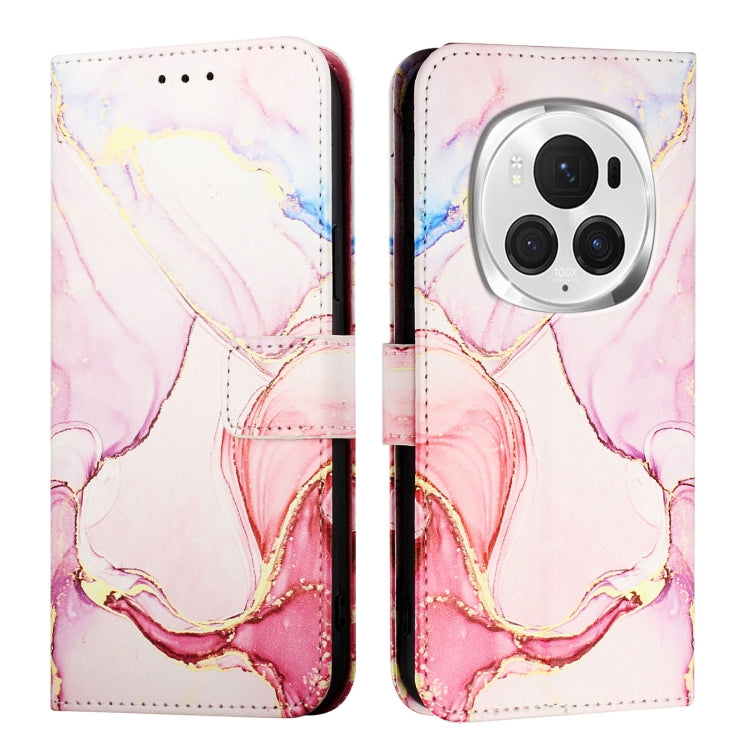 For Honor Magic6 Pro PT003 Marble Pattern Flip Leather Phone Case