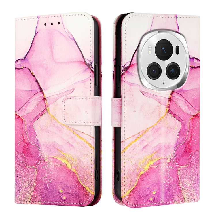 For Honor Magic6 Pro PT003 Marble Pattern Flip Leather Phone Case
