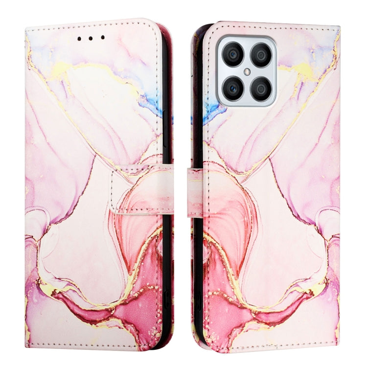 For Honor X8 4G / X30i / Play6T Pro PT003 Marble Pattern Flip Leather Phone Case