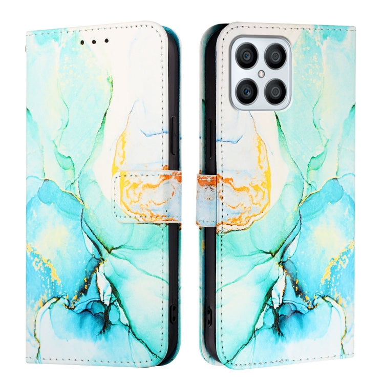 For Honor X8 4G / X30i / Play6T Pro PT003 Marble Pattern Flip Leather Phone Case