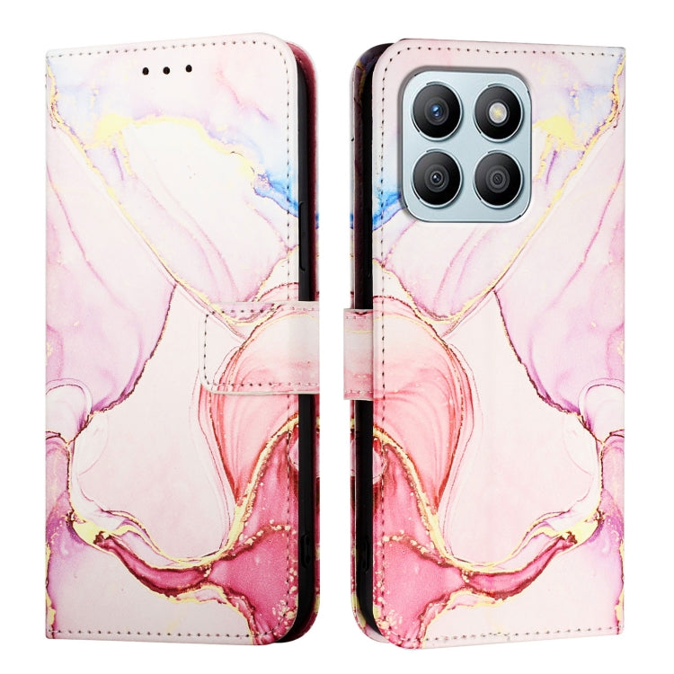 For Honor X8b PT003 Marble Pattern Flip Leather Phone Case