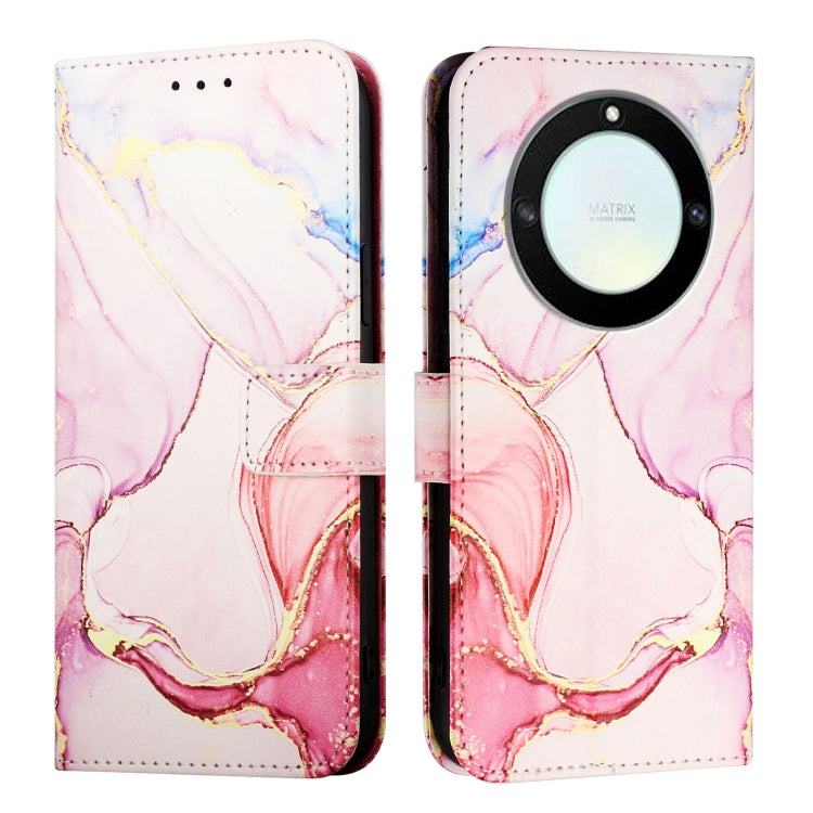 For Honor X40 / X9a / Magic5 Lite PT003 Marble Pattern Flip Leather Phone Case