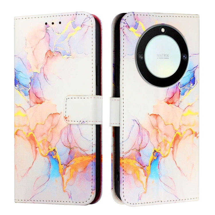 For Honor X40 / X9a / Magic5 Lite PT003 Marble Pattern Flip Leather Phone Case