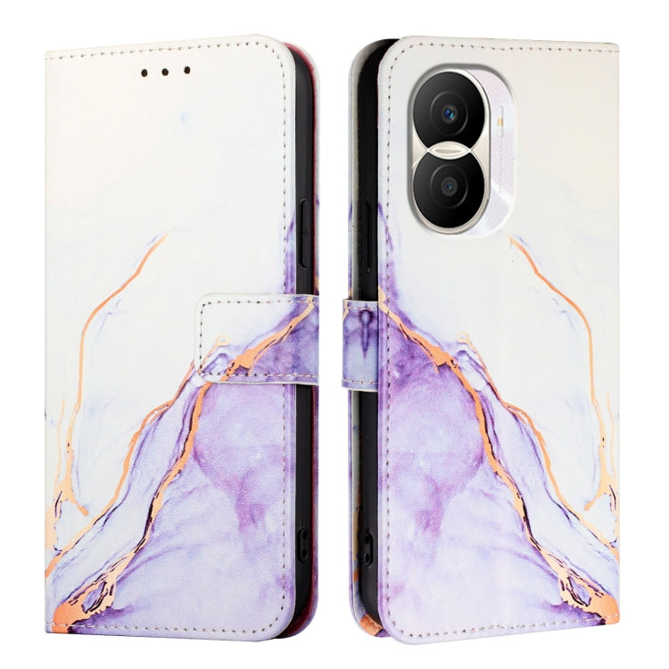 For Honor X40i PT003 Marble Pattern Flip Leather Phone Case