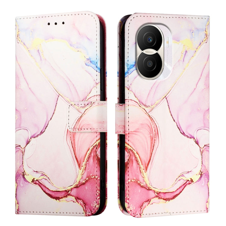 For Honor X40i PT003 Marble Pattern Flip Leather Phone Case