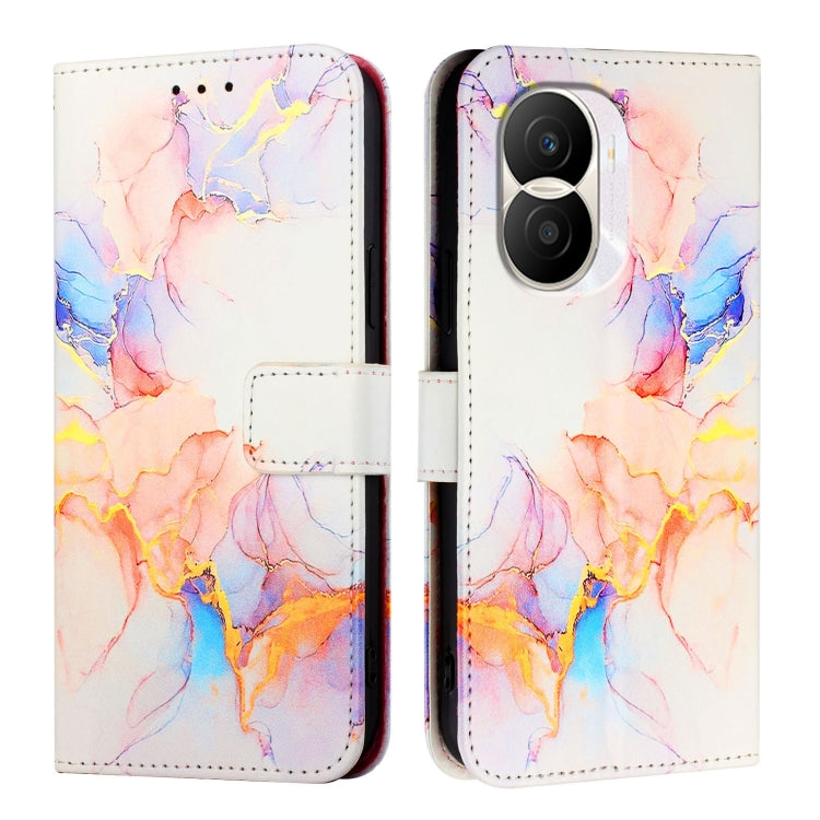For Honor X40i PT003 Marble Pattern Flip Leather Phone Case