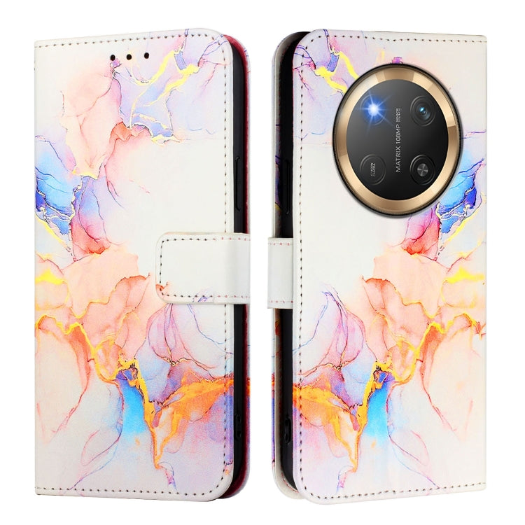 For Honor X9c 5G PT003 Marble Pattern Flip Leather Phone Case