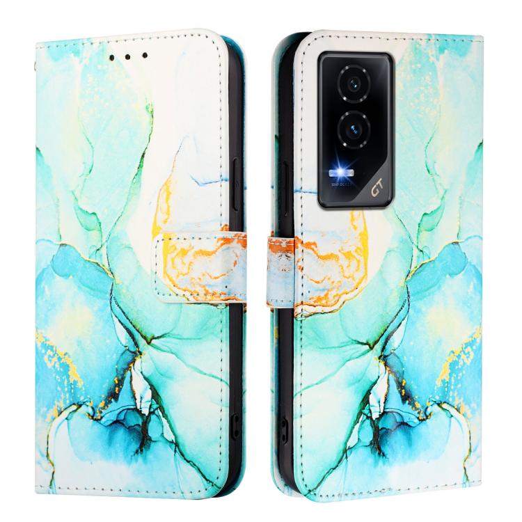 For Honor GT PT003 Marble Pattern Flip Leather Phone Case