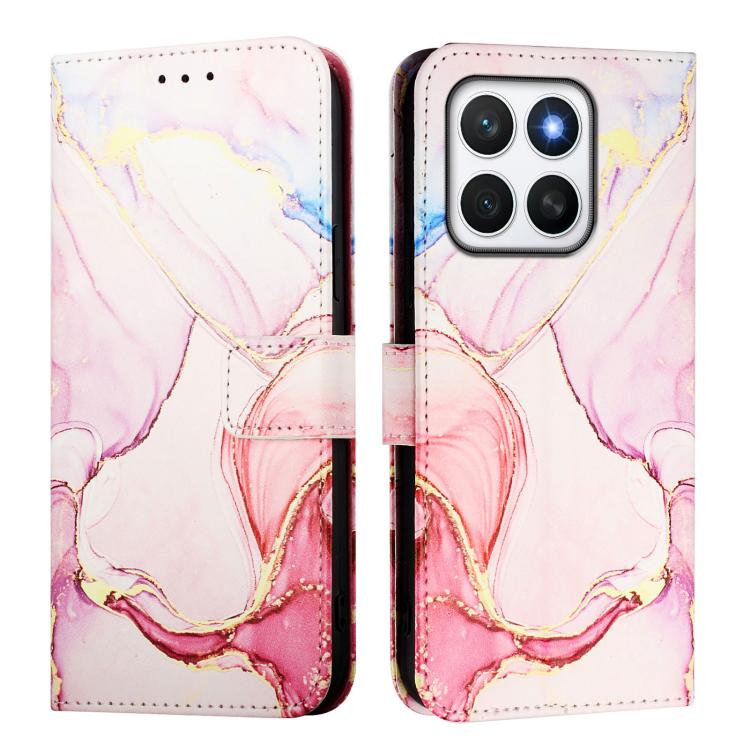 For Honor X8c 4G PT003 Marble Pattern Flip Leather Phone Case