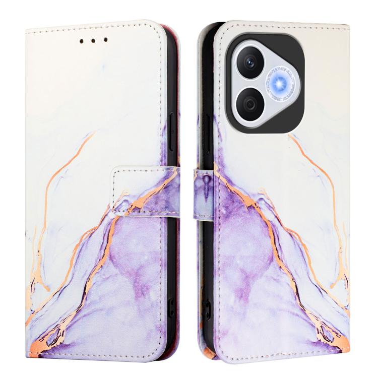 For Honor 400 Lite Global PT003 Marble Pattern Flip Leather Phone Case