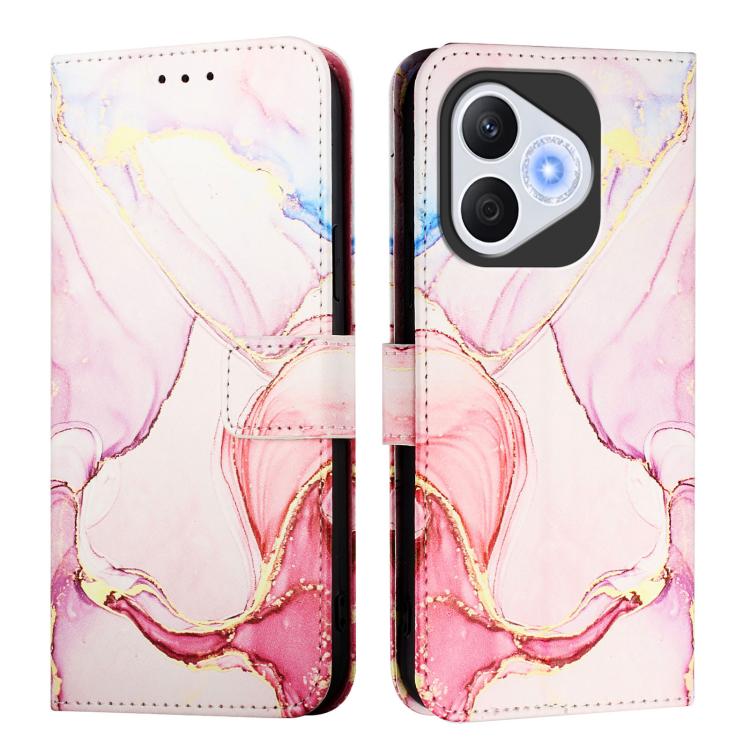 For Honor 400 Lite Global PT003 Marble Pattern Flip Leather Phone Case