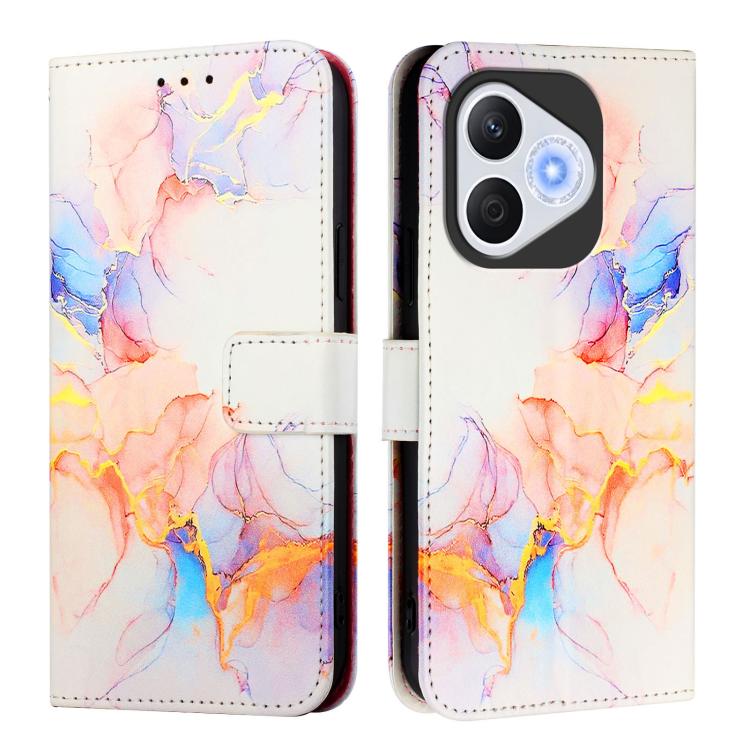 For Honor 400 Lite Global PT003 Marble Pattern Flip Leather Phone Case