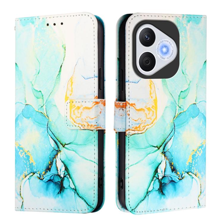 For Honor 400 Lite Global PT003 Marble Pattern Flip Leather Phone Case