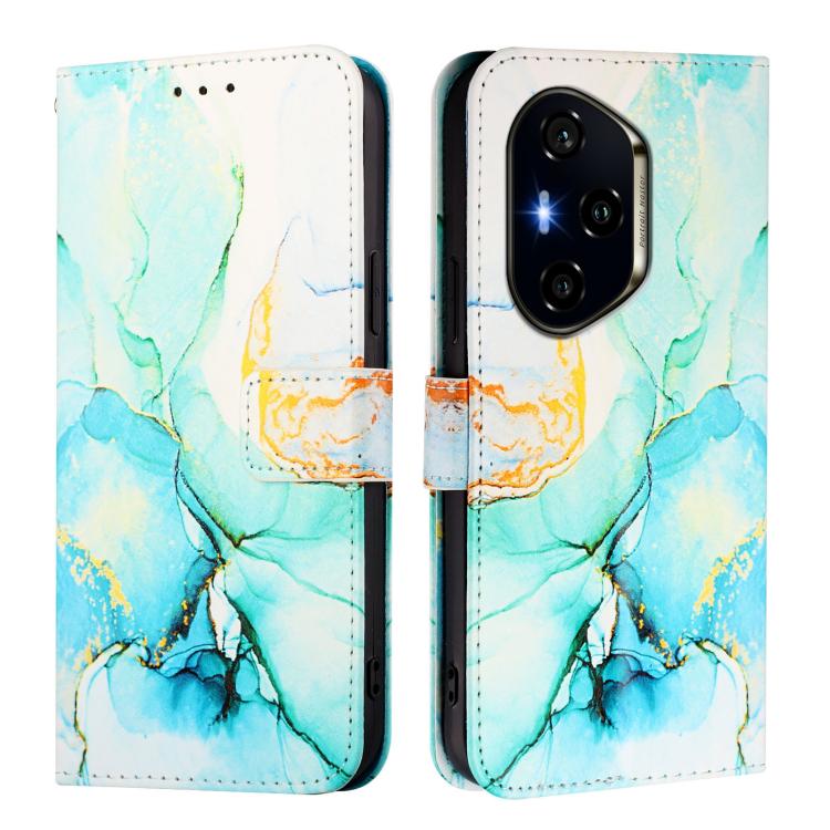 For Honor 400 Global 156.5mm PT003 Marble Pattern Flip Leather Phone Case