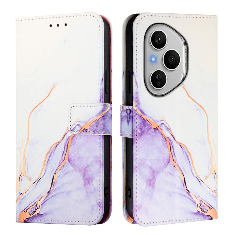 For Honor 400 Pro Global 160.8mm PT003 Marble Pattern Flip Leather Phone Case