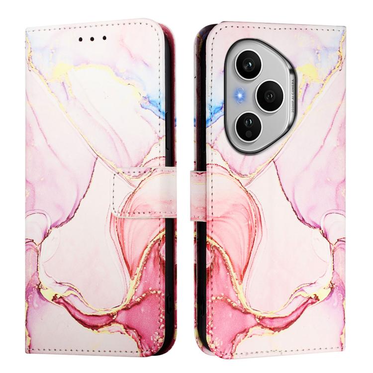 For Honor 400 Pro Global 160.8mm PT003 Marble Pattern Flip Leather Phone Case