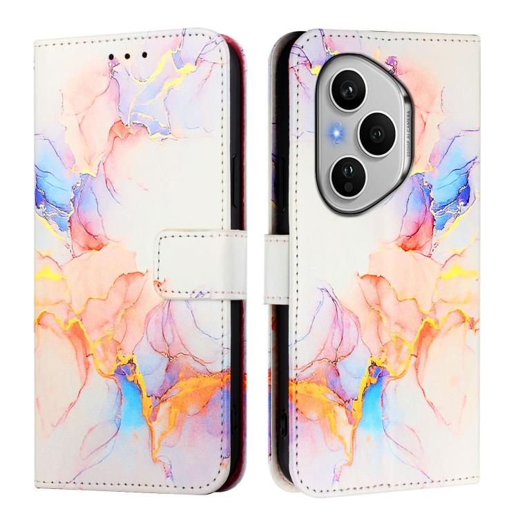 For Honor 400 Pro Global 160.8mm PT003 Marble Pattern Flip Leather Phone Case