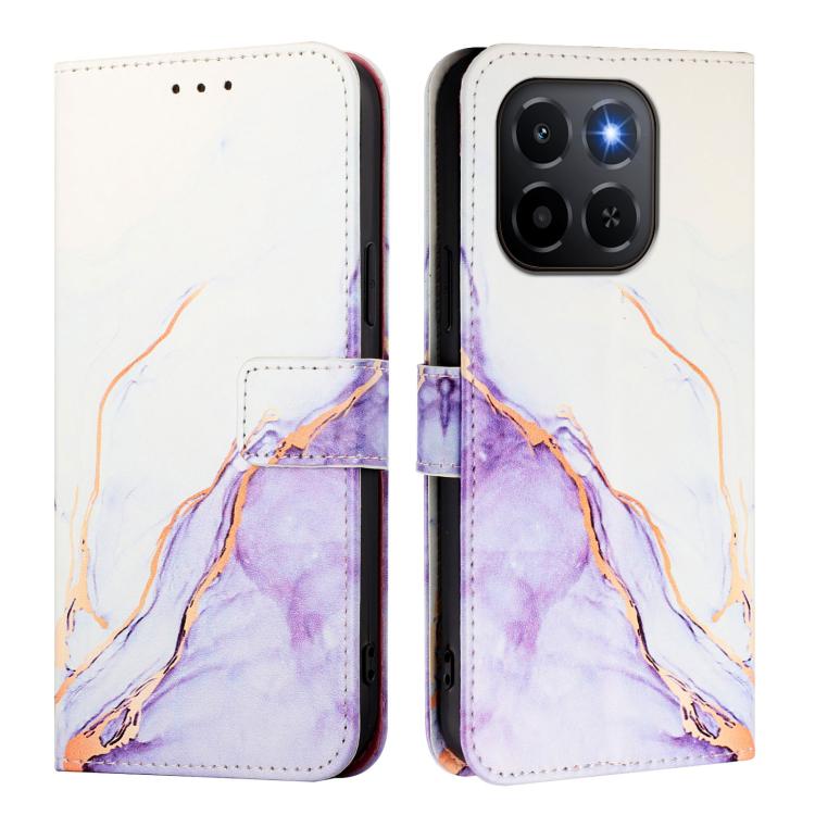 For Honor X6c 4G PT003 Marble Pattern Flip Leather Phone Case