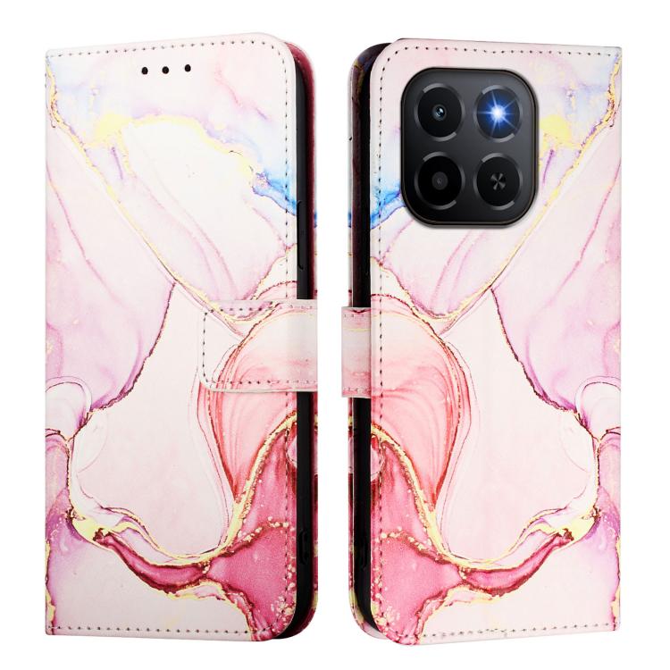 For Honor X6c 4G PT003 Marble Pattern Flip Leather Phone Case