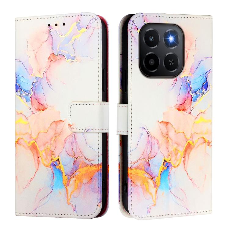 For Honor X6c 4G PT003 Marble Pattern Flip Leather Phone Case
