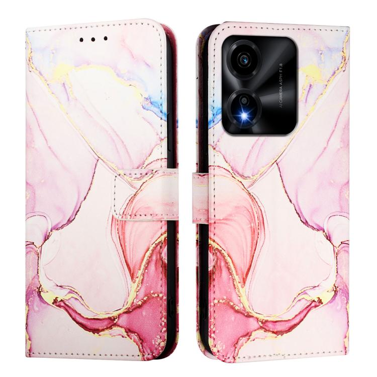 For Honor X5c Plus PT003 Marble Pattern Flip Leather Phone Case