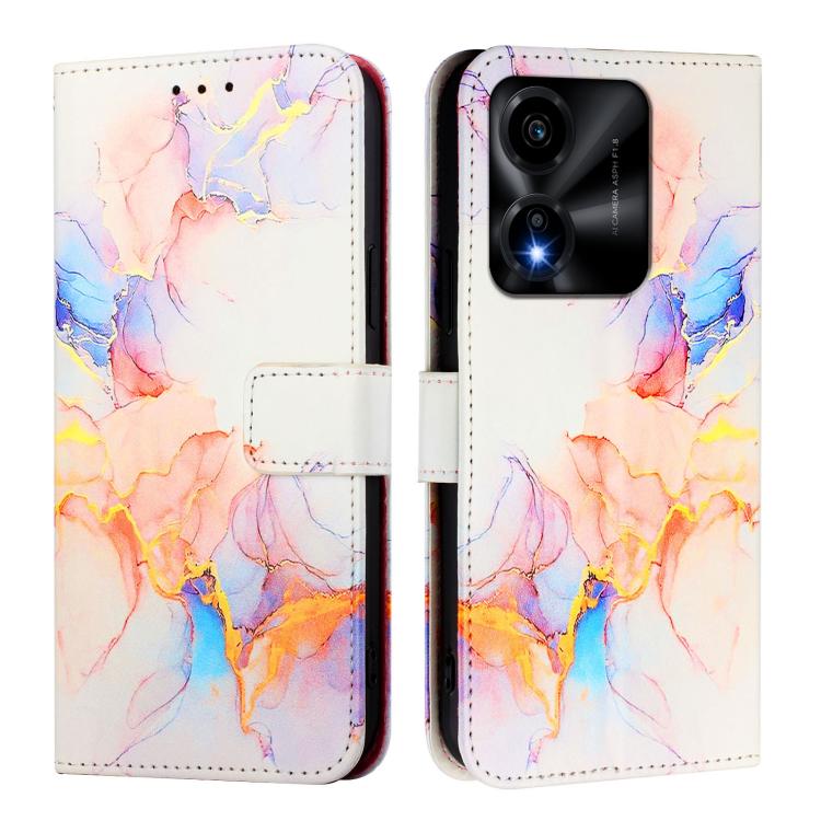 For Honor X5c Plus PT003 Marble Pattern Flip Leather Phone Case
