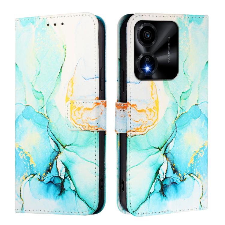 For Honor X5c Plus PT003 Marble Pattern Flip Leather Phone Case