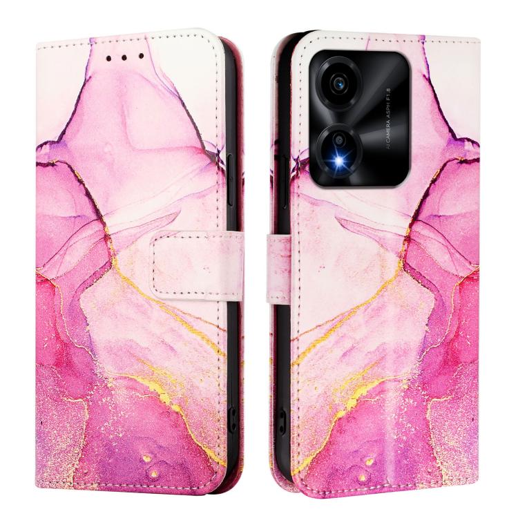 For Honor X5c Plus PT003 Marble Pattern Flip Leather Phone Case