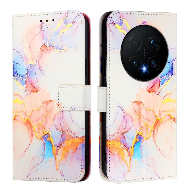 For Honor Magic8 Pro PT003 Marble Pattern Flip Leather Phone Case