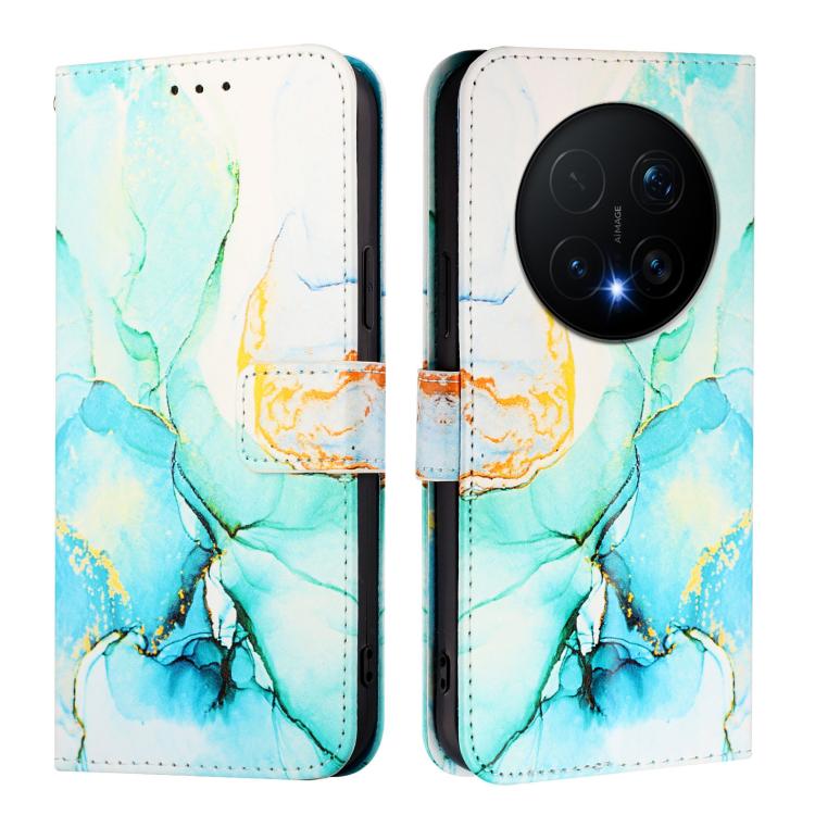 For Honor Magic8 Pro PT003 Marble Pattern Flip Leather Phone Case
