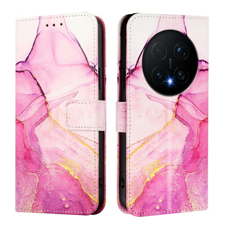 For Honor Magic8 Pro PT003 Marble Pattern Flip Leather Phone Case