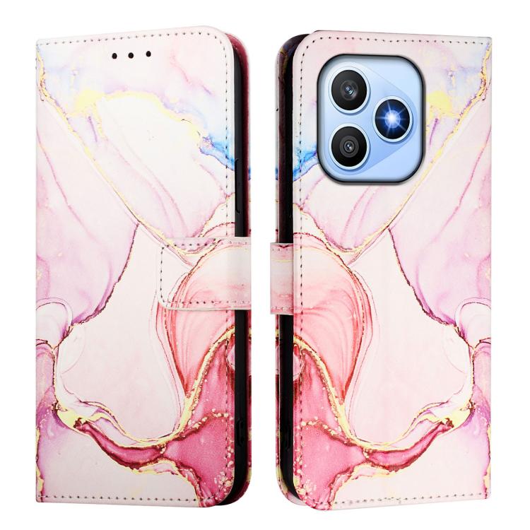 For Honor X8d 4G PT003 Marble Pattern Flip Leather Phone Case