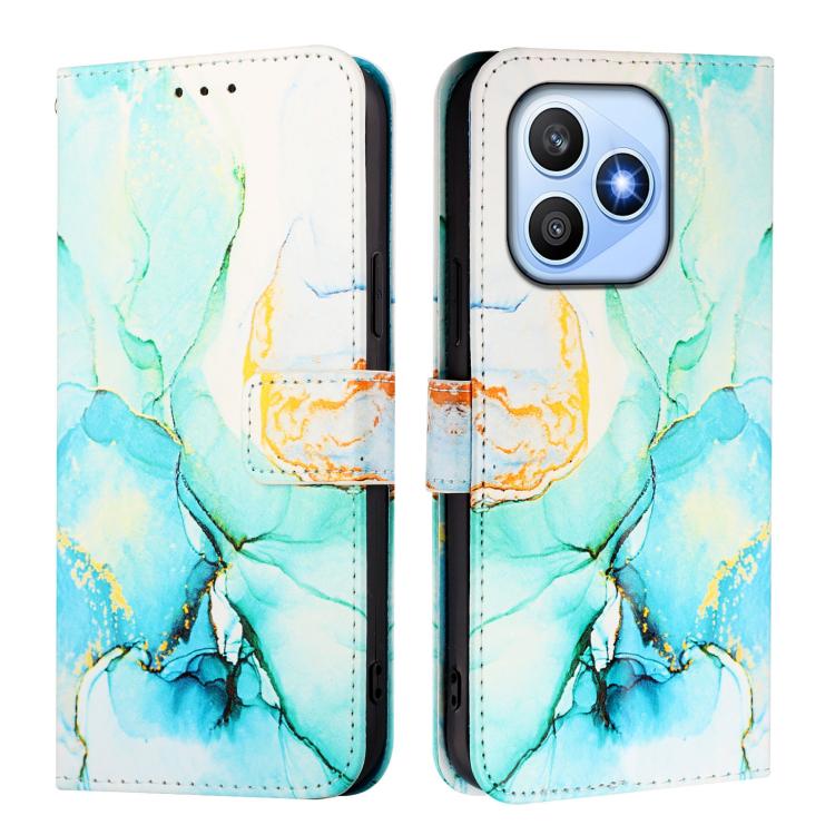 For Honor X8d 4G PT003 Marble Pattern Flip Leather Phone Case