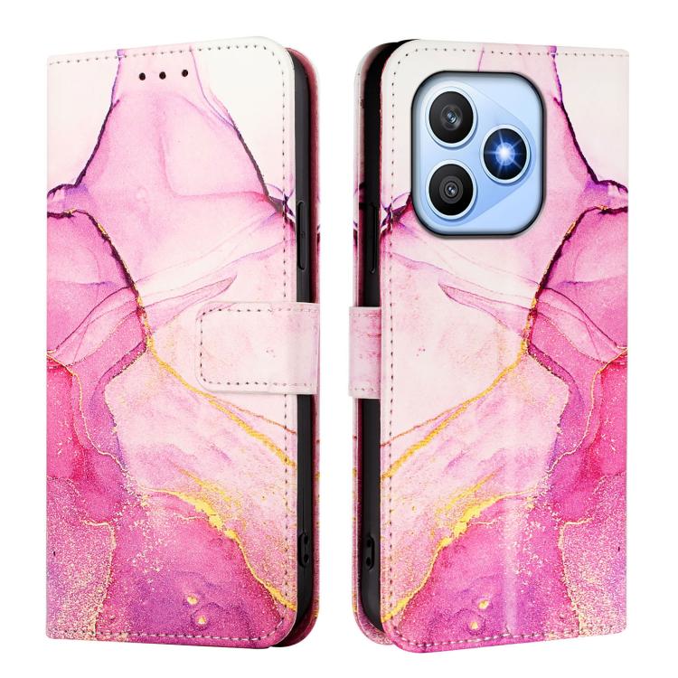For Honor X8d 4G PT003 Marble Pattern Flip Leather Phone Case