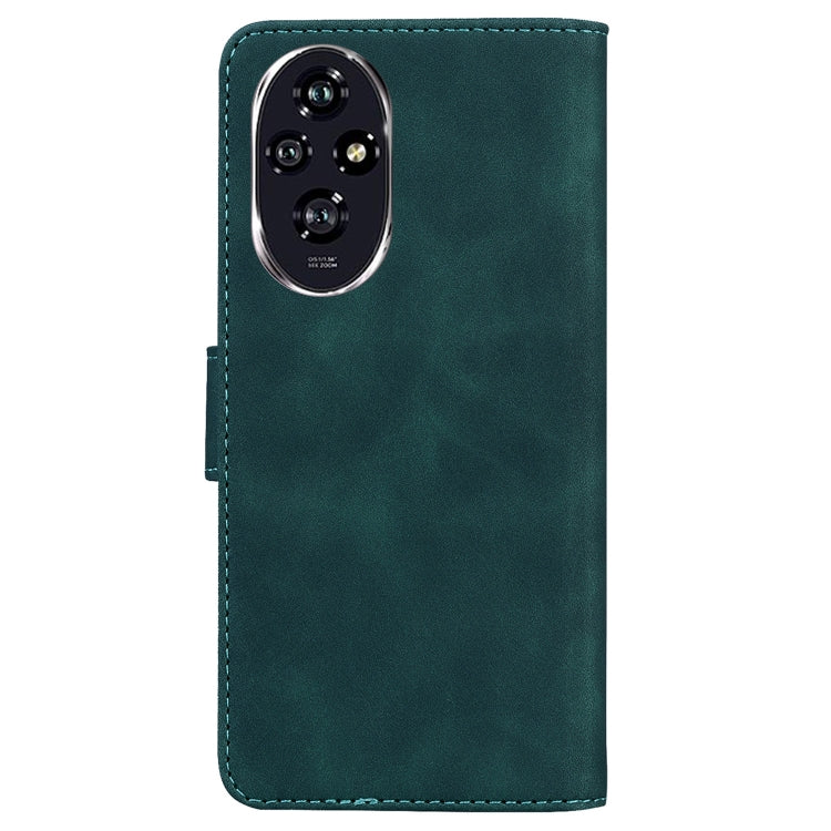 For Honor 200 5G Skin Feel Pure Color Flip Leather Phone Case