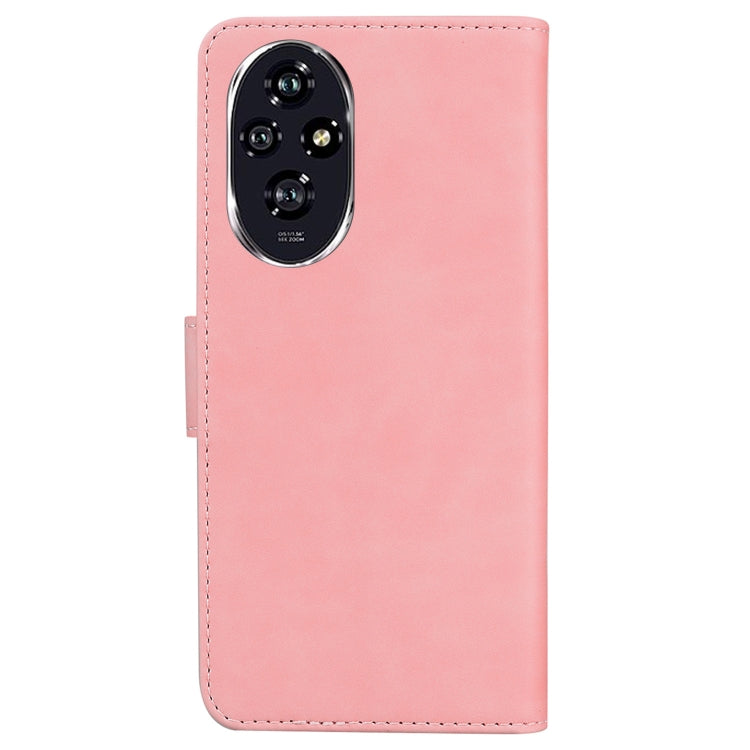 For Honor 200 5G Skin Feel Pure Color Flip Leather Phone Case