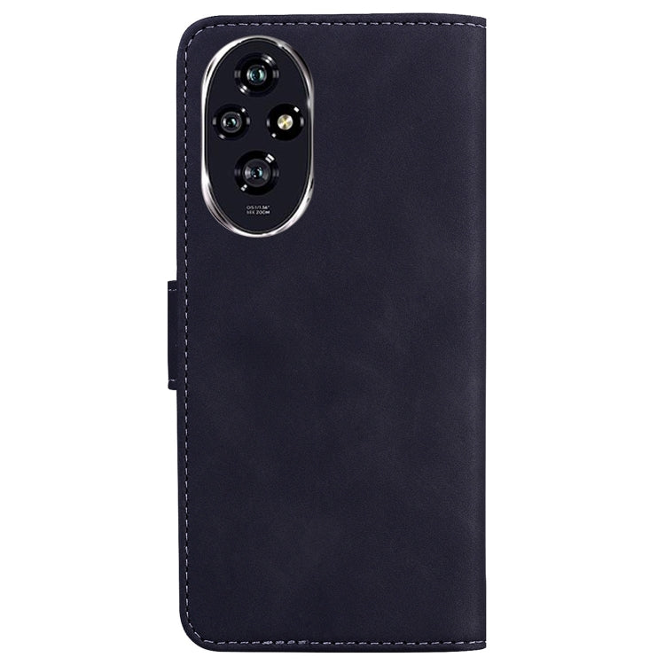 For Honor 200 5G Skin Feel Pure Color Flip Leather Phone Case