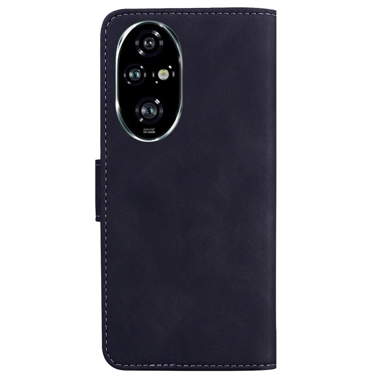 For Honor 200 Pro 5G Skin Feel Pure Color Flip Leather Phone Case