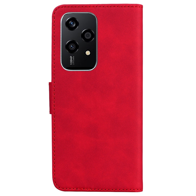 For Honor 200 Lite Global Skin Feel Pure Color Flip Leather Phone Case