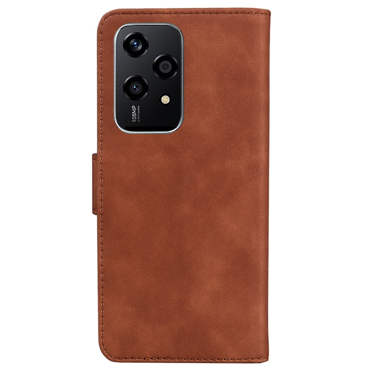 For Honor 200 Lite Global Skin Feel Pure Color Flip Leather Phone Case