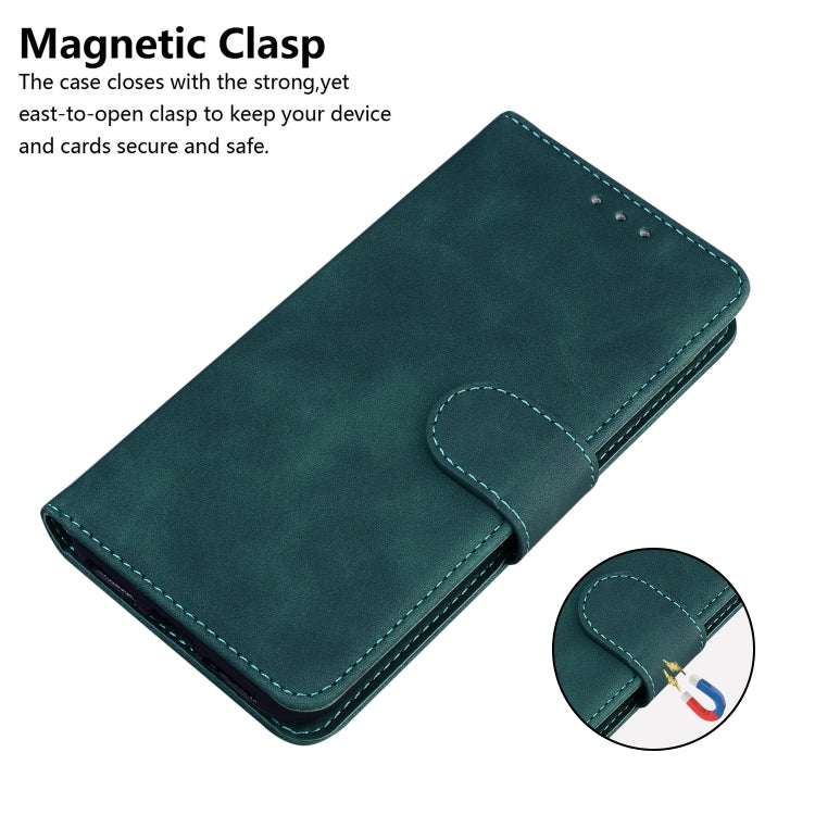 For Honor Magic6 Pro Skin Feel Pure Color Flip Leather Phone Case