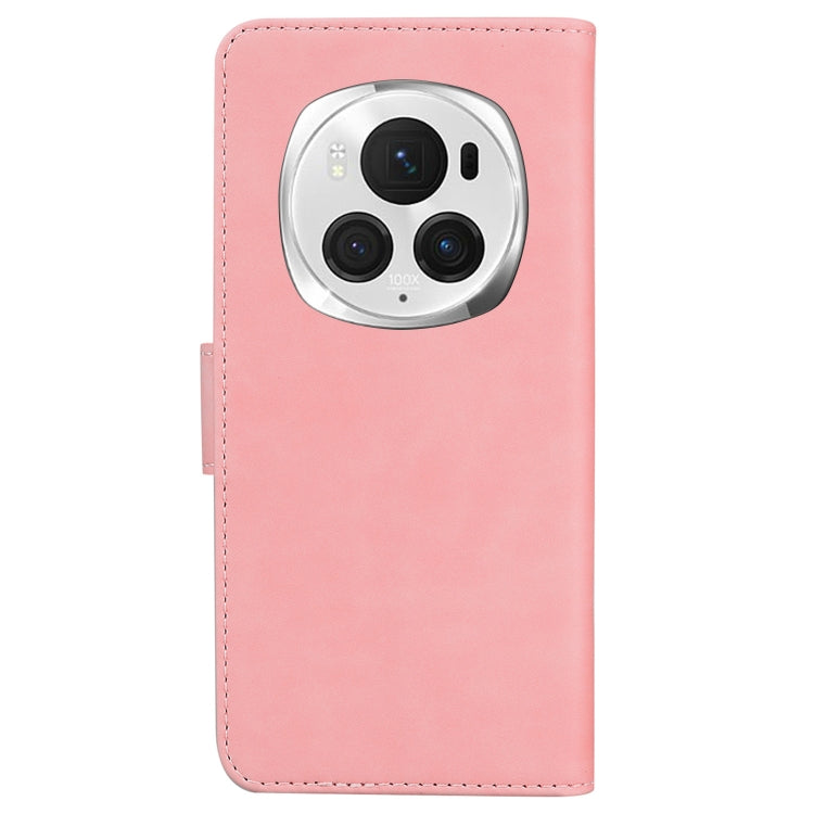 For Honor Magic6 Pro Skin Feel Pure Color Flip Leather Phone Case