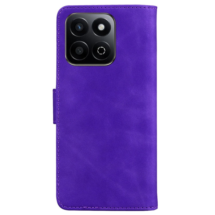 For Honor Play 60 Plus Skin Feel Pure Color Flip Leather Phone Case
