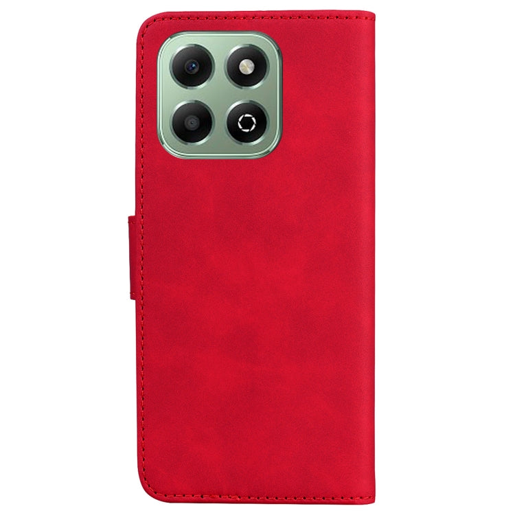 For Honor X6b Skin Feel Pure Color Flip Leather Phone Case