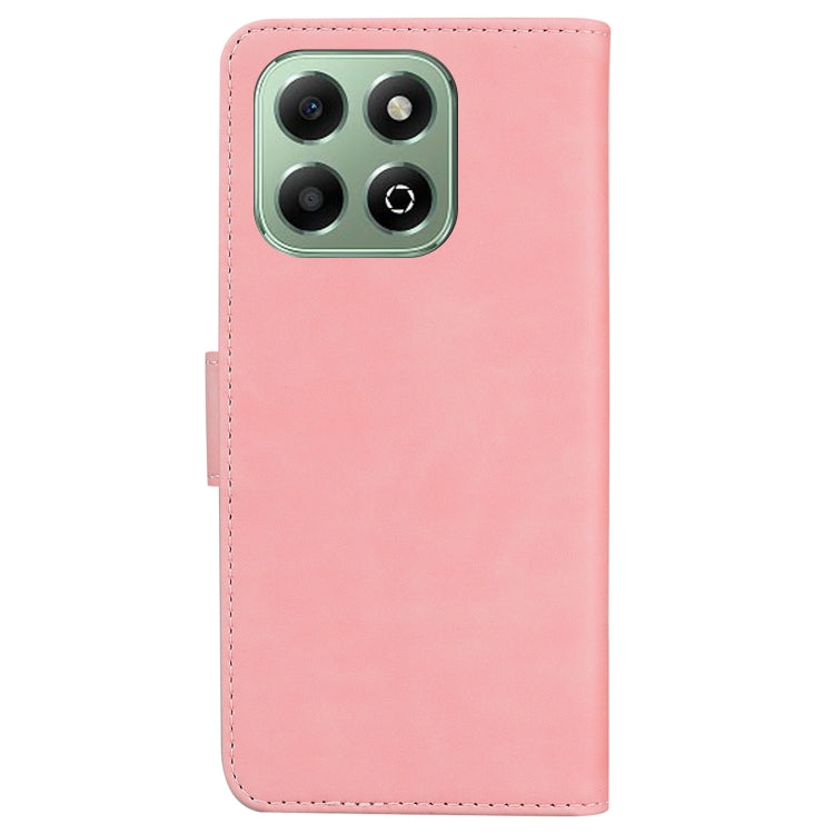 For Honor X6b Skin Feel Pure Color Flip Leather Phone Case