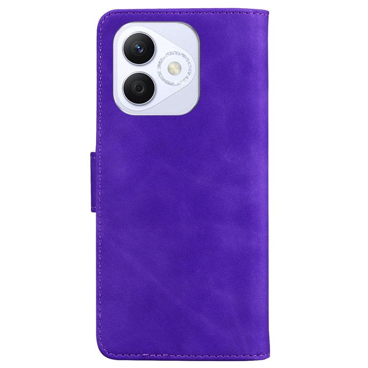 For Honor X60i Skin Feel Pure Color Flip Leather Phone Case